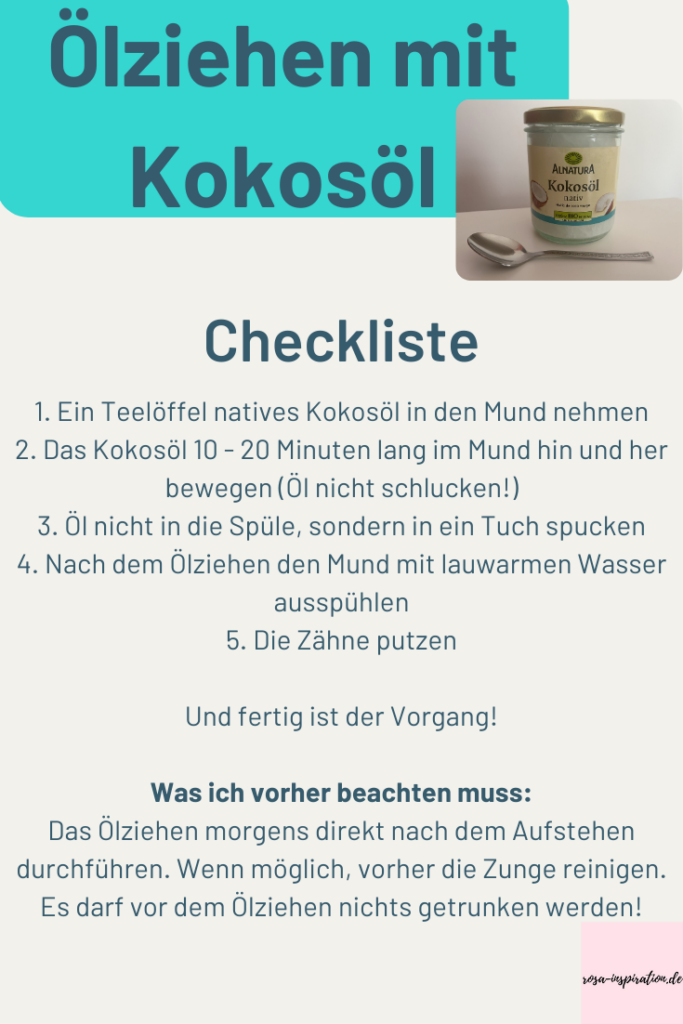 Ölziehen mit Kokosöl Pinterest Pin